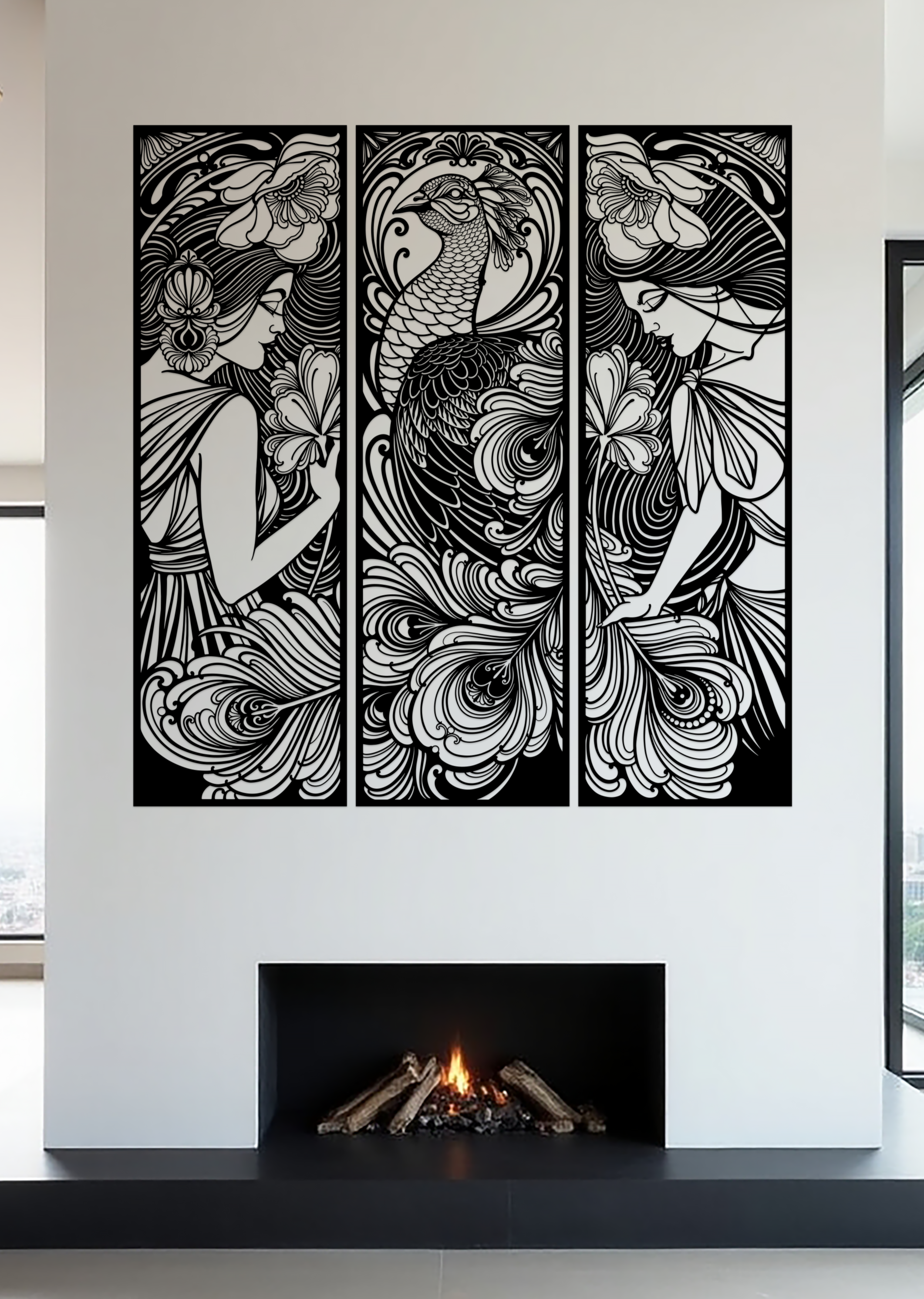 Peacock Triptych